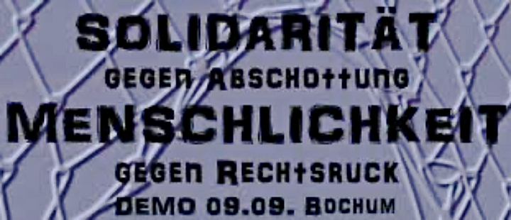 We'll Come United – Demo: Solidarität gegen Abschottung in Bochum
